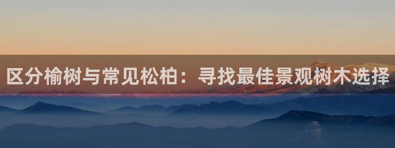 新宝gg真的能赚钱么:区分榆树与常见松柏:寻找最佳景观树木选择